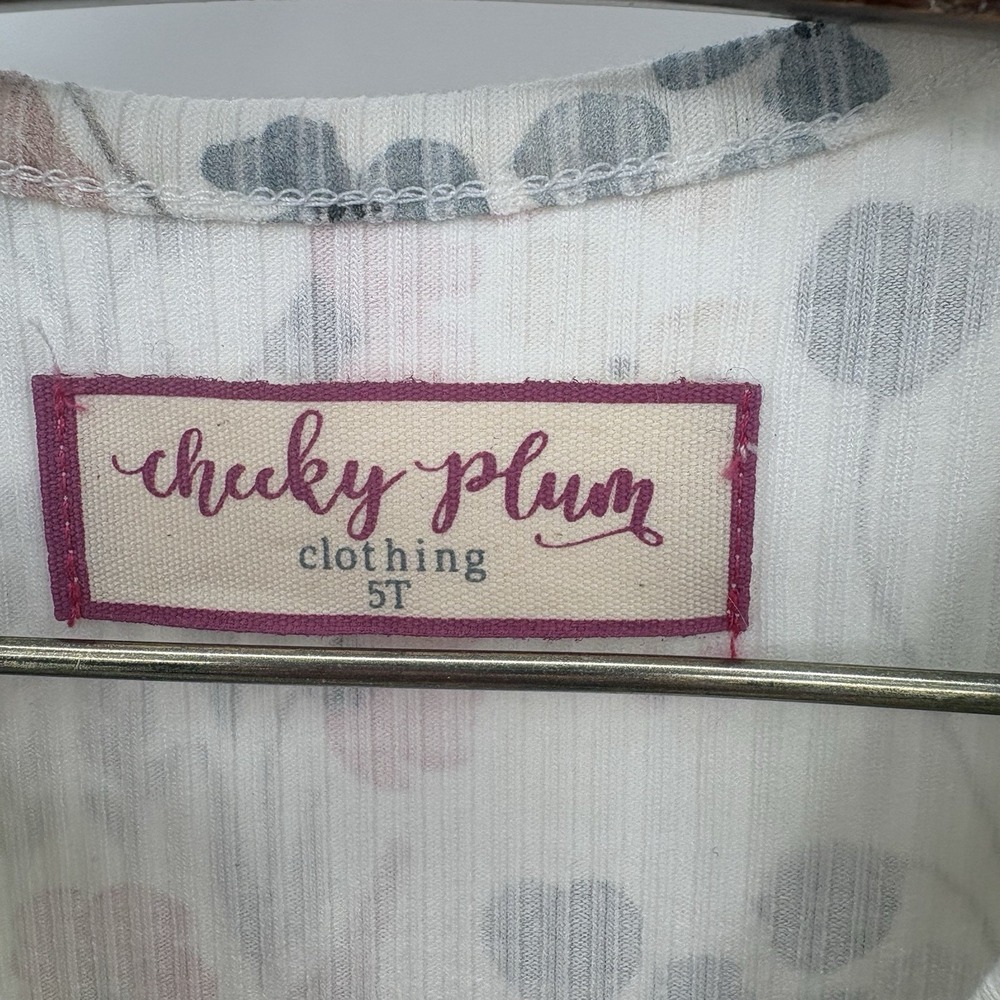NWOT‎ Cheeky Plum Long Sleeve Floral Dress Girl's Size 5T Pockets Ribbed - Picture 5 of 6